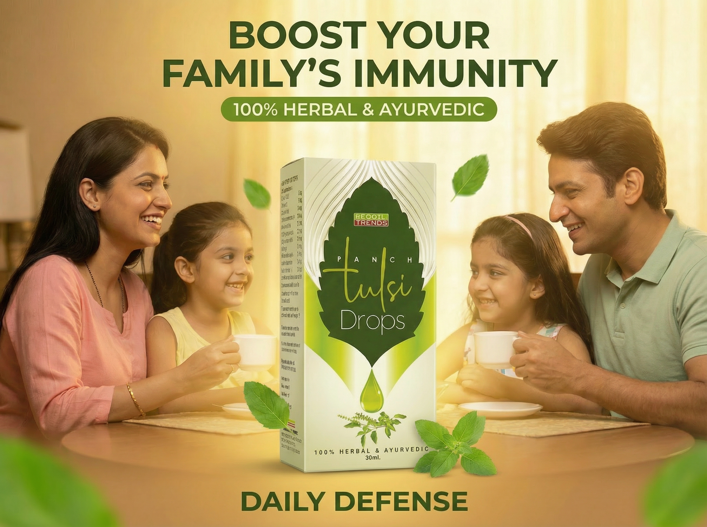 Panch Tulsi Drops - 30ml- Natural Immunity Builder- Pure ,Unadulterated & 100% Natural