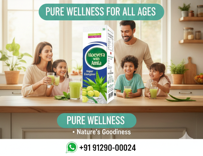 Aloe Vera with Amla Juice - Healthy Nutrition for Skin and Hair- Pure & Natural Ras -750ml