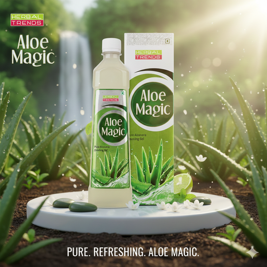 Herbal Trends Aloe Magic - Pure Aloe Vera Drinking Gel ( Juice) Direct from Cultivator and Manufacturer- 750 ml