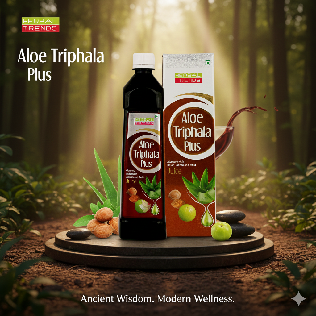 Aloe Triphala Plus- Stomach Care Juice- Ayurvedic Safe Blend of 4 Potential Herbs - 750ml