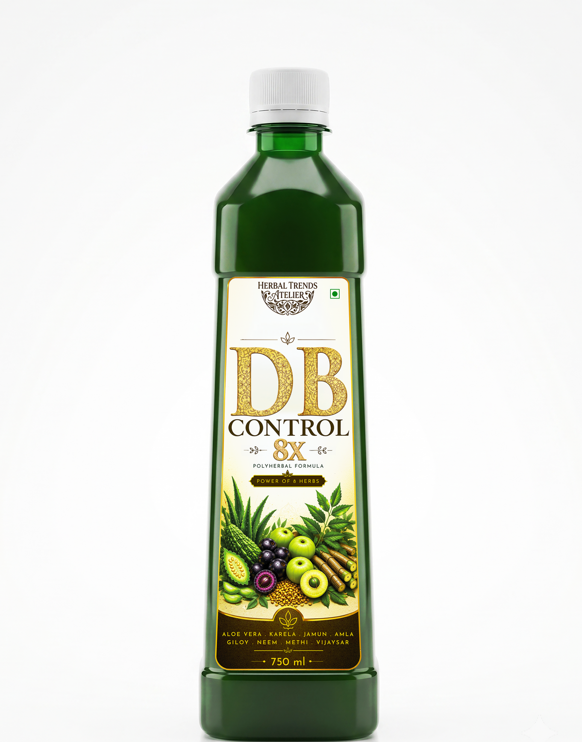 DB Control 8x Juice- Healthy Blood Sugar Balance- Power of 8 Rejuvenating Herbs- 750ml