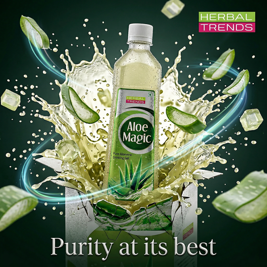 Herbal Trends Aloe Magic - Pure Aloe Vera Drinking Gel ( Juice) Direct from Cultivator and Manufacturer- 750 ml