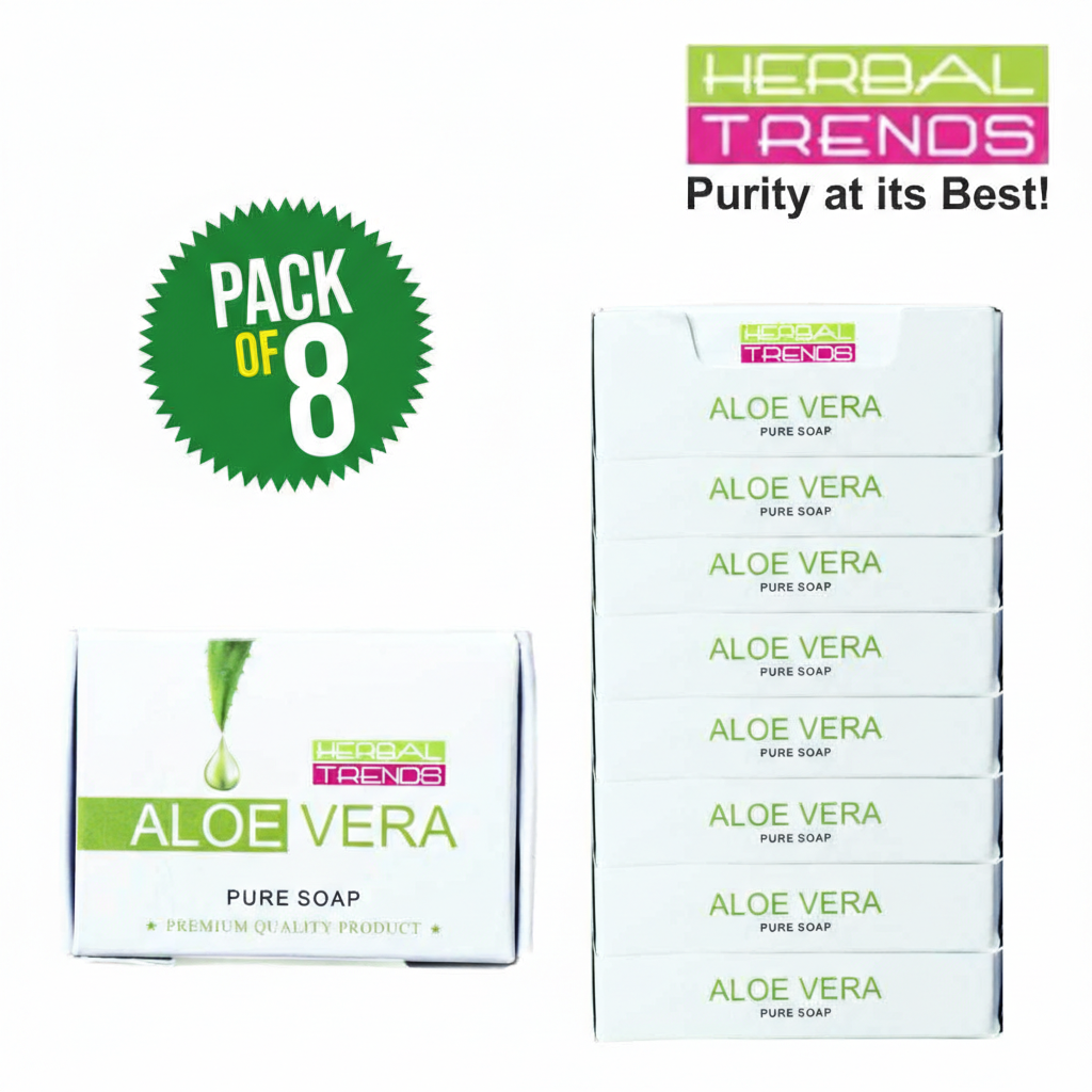 Herbal Trends Aloe Vera Soap - 100 g - Handmade & Chemical Free Mild Soap