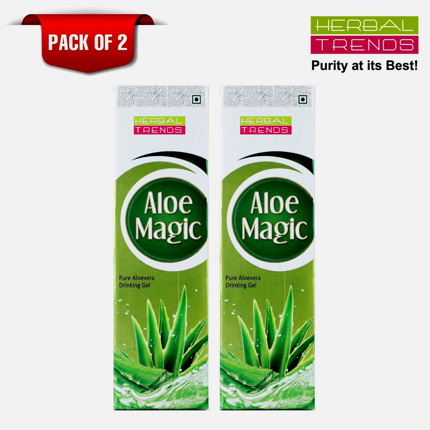 Herbal Trends Aloe Magic - Pure Aloe Vera Drinking Gel ( Juice) Direct from Cultivator and Manufacturer- 750 ml