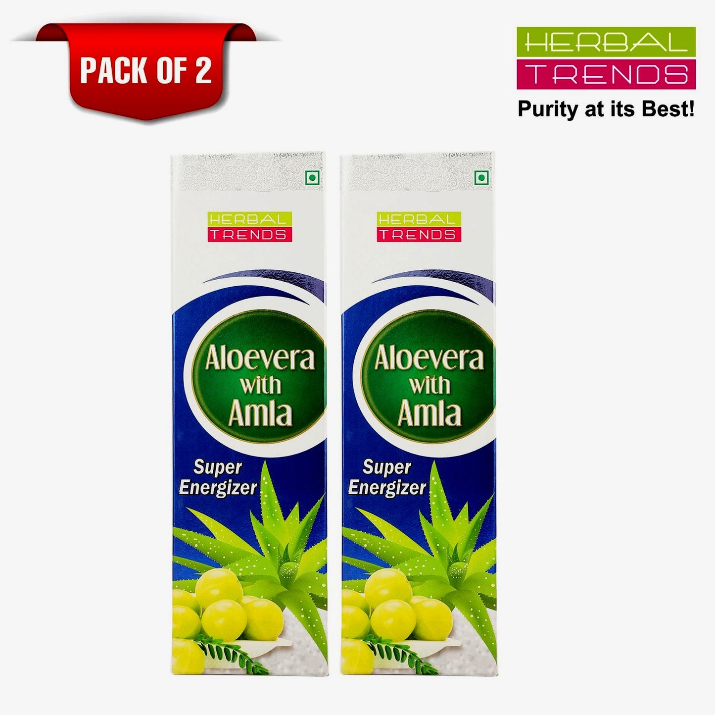 Aloe Vera with Amla Juice - Healthy Nutrition for Skin and Hair- Pure & Natural Ras -750ml