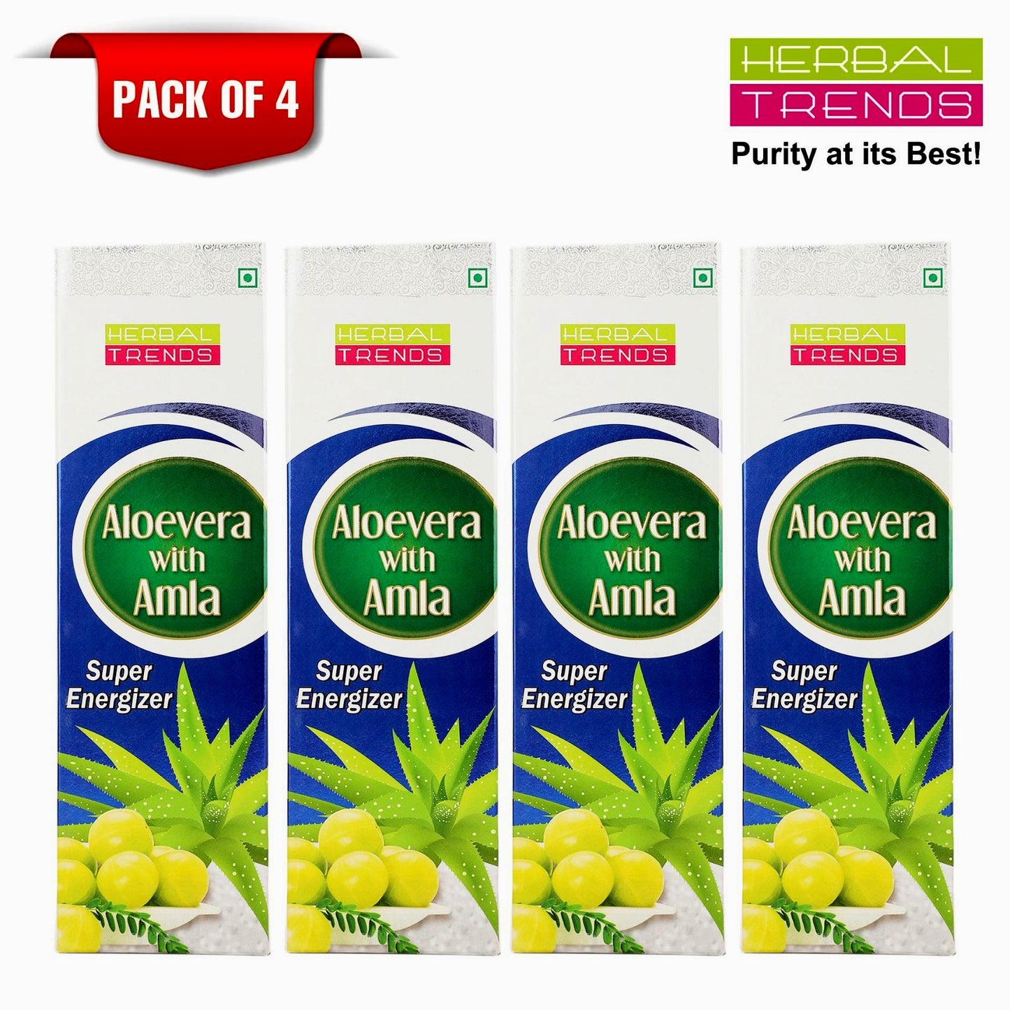Aloe Vera with Amla Juice - Healthy Nutrition for Skin and Hair- Pure & Natural Ras -750ml