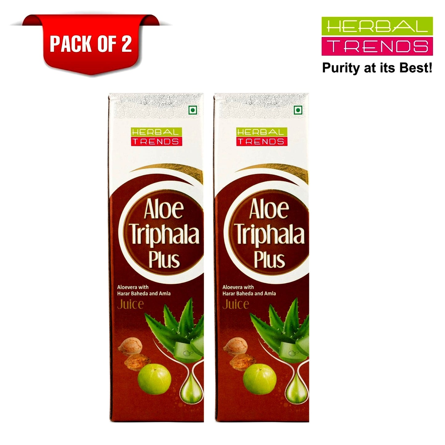 Aloe Triphala Plus- Stomach Care Juice- Ayurvedic Safe Blend of 4 Potential Herbs - 750ml
