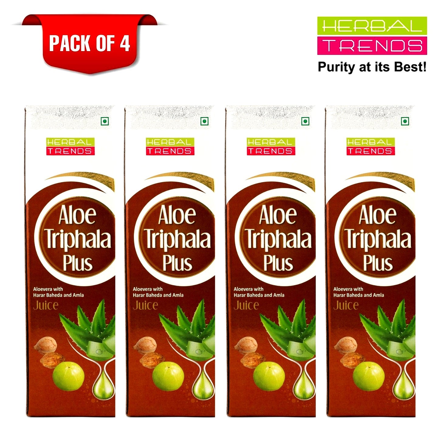 Aloe Triphala Plus- Stomach Care Juice- Ayurvedic Safe Blend of 4 Potential Herbs - 750ml