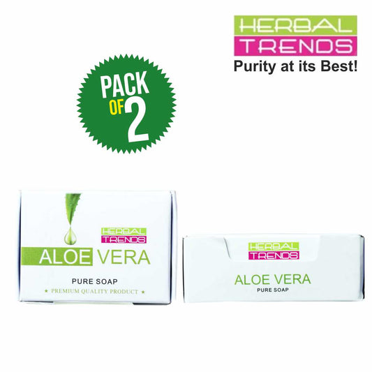 Herbal Trends Aloe Vera Soap - 100 g - Handmade & Chemical Free Mild Soap