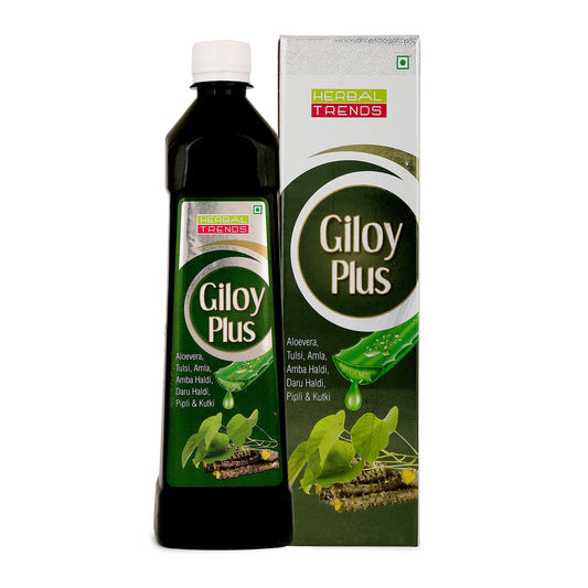 Giloy Plus- Natural Immunity Booster Juice- Enriched with Aloevera,Tulsi, Amla, Amba Haldi, Daru Haldi, Pipli & Kutki - 750ml